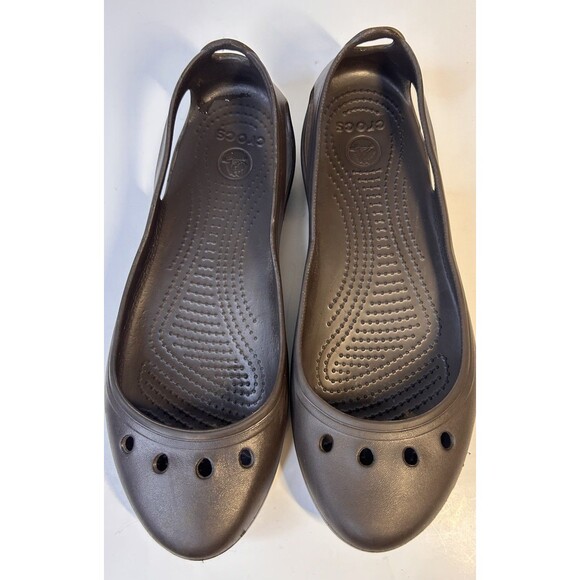 Crocs Kadee Ballet Flats Women's Size 9 Brown Slip On Shoes - Picture 1 of 7